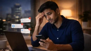 busy professional struggling to find time for english speaking classes