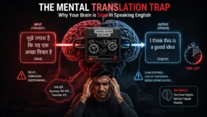 Brain translating Hindi to English causing delay in speaking