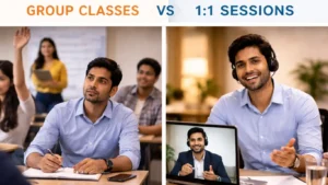 Comparison between group English classes and one-on-one mentorship 