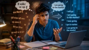 thinking in Hindi and translating into English problem 