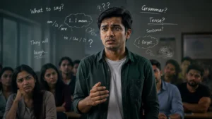 Indian learner feeling nervous while trying to speak English in public