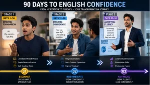 English speaking fluency growth journey from beginner to confident speaker
