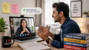 1:1 english classes online with personal trainer