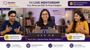 One to one online spoken English mentoring session