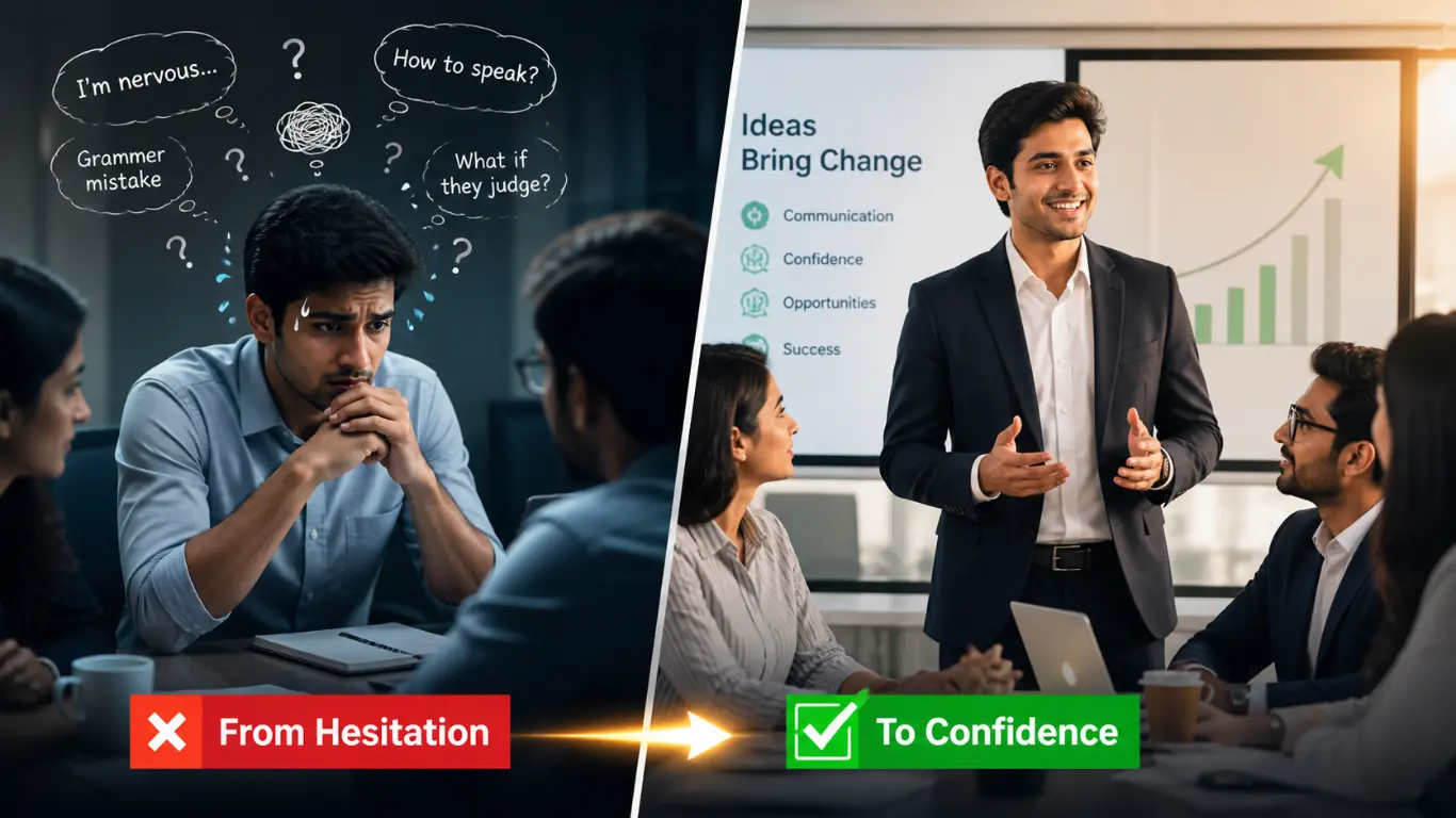 online english speaking course with trainer transformation before after