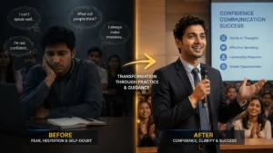 Confidence transformation after learning spoken English