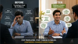 Comparison between mental translation and fluent English speaking
