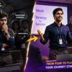 English bolne ka darr kaise hataye confidence transformation illustration